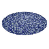 Planche À Découper Motif tourbillon japonais - bleu marine et blanc (Coin)