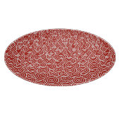 Planche À Découper Motif tourbillon japonais - rouge profond et blanc (Coin)