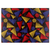 Planche À Découper Motif triangle multicolore (Devant)