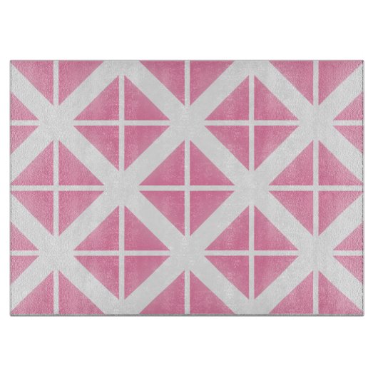 Planche À Découper Motif triangle rose tendance (Devant)