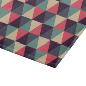 Planche À Découper Motif Triangle Turquoise Et Rose (Coin)