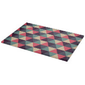 Planche À Découper Motif Triangle Turquoise Et Rose (Coin)