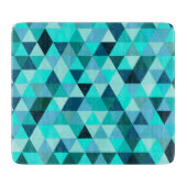 Planche À Découper Motif Triangles Turquoise moderne (Devant)