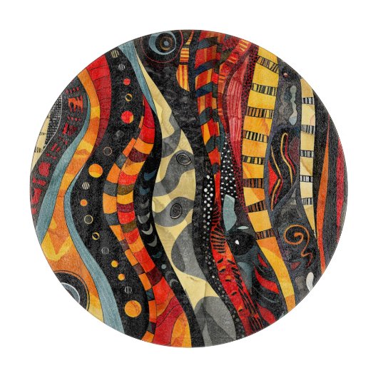 Planche à découper motif tribal africain (Devant)