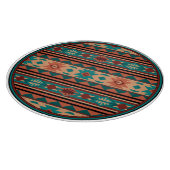 Planche À Découper Motif Tribal Sud-Ouest Turquoise Terracotta (Coin)