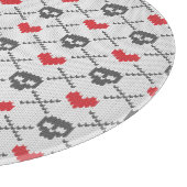 Planche À Découper Motif tricoté avec des crânes (Coin)