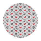 Planche À Découper Motif tricoté avec des crânes (Devant)