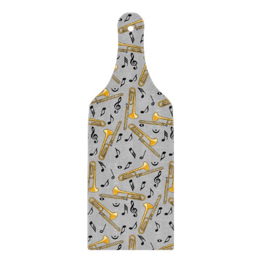 Planche À Découper Motif Trombone Music Notes (Devant)