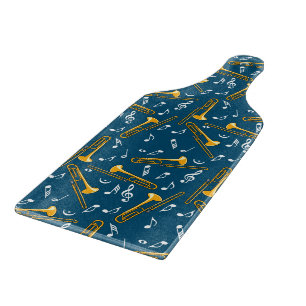 Planche À Découper Motif Trombone Music Notes