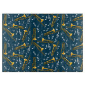 Planche À Découper Motif Trombone Music Notes (Devant)