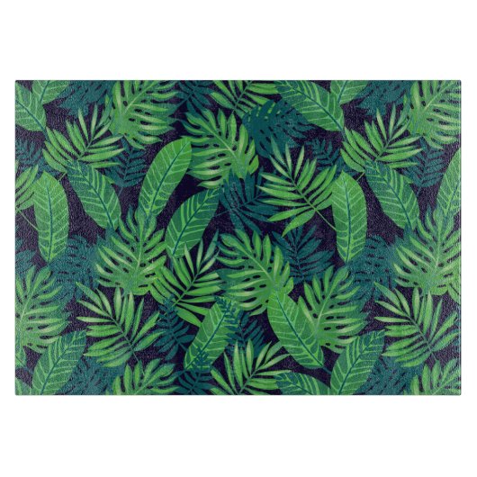 Planche À Découper Motif tropical de feuille (Devant)