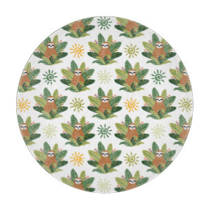 Planche À Découper Motif tropical de paresse