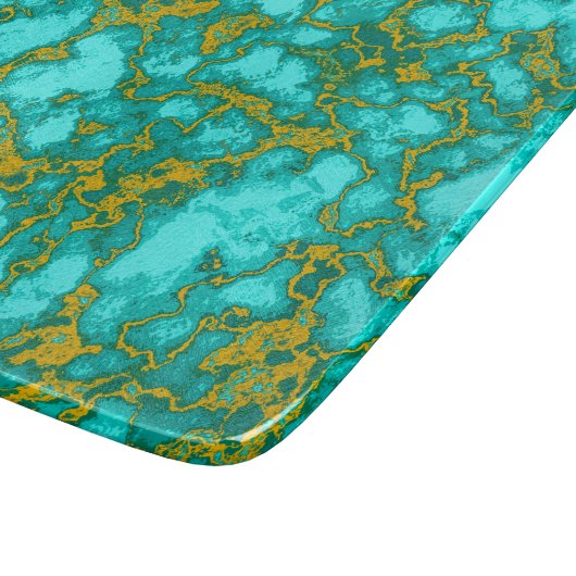 Planche À Découper Motif turquoise (Coin)