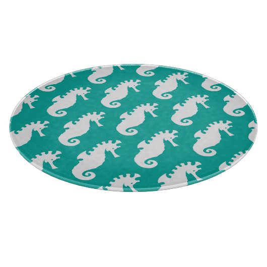 Planche À Découper Motif turquoise 1 d'hippocampe (Coin)