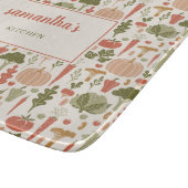 Planche À Découper Motif végétal Végétarien Nom personnalisé (Coin)