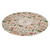 Planche À Découper Motif végétal Végétarien Nom personnalisé (Coin)