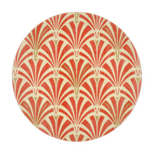 Planche À Découper Motif ventilateur Art déco - mandarin orange