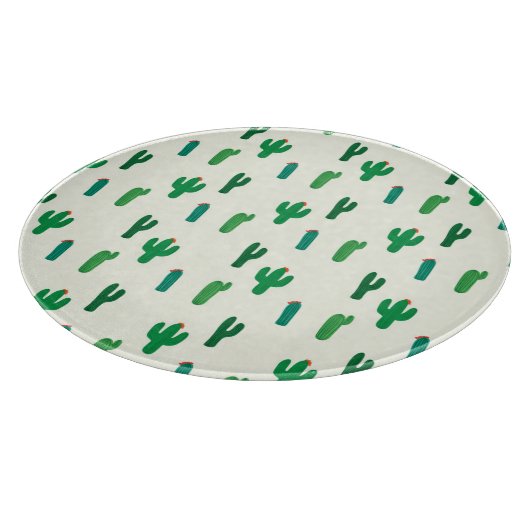 Planche À Découper Motif vert clair de cactus (Coin)