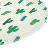 Planche À Découper Motif vert clair de cactus (Coin)