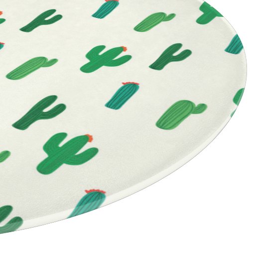 Planche À Découper Motif vert clair de cactus (Coin)