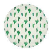 Planche À Découper Motif vert clair de cactus (Devant)