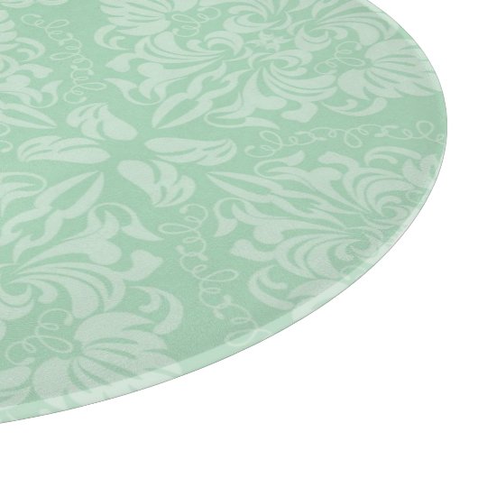 Planche À Découper Motif vert de damassé (Coin)