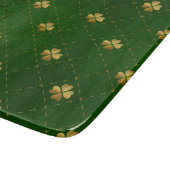 Planche À Découper Motif vert d'or de trèfle (Coin)