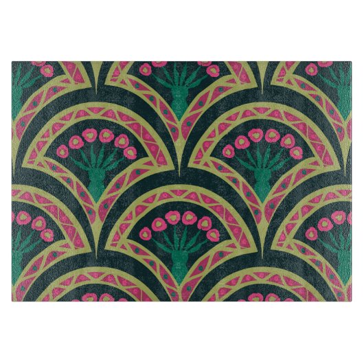 Planche À Découper motif vert en forme de coque (Devant)