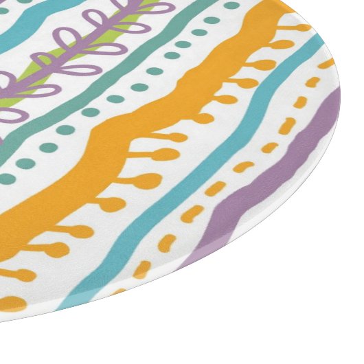 Planche À Découper Motif vertical des bandes Abstraites (Coin)