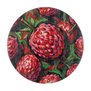 Planche À Découper Motif vibrant de litchi