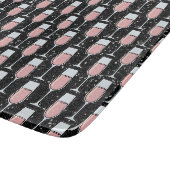 Planche À Découper Motif Vin Rosé (Coin)