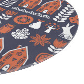 Planche À Découper Motif Vintage d'art populaire scandinave (Coin)