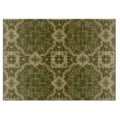 Planche À Découper Motif vintage de damassé d'art (Devant)