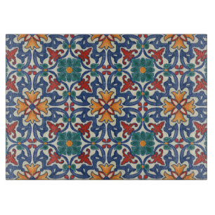 Planche À Découper Motif Vintage de mosaïque d'Azulejos