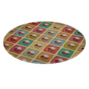 Planche À Découper Motif vintage fait de petits gâteaux