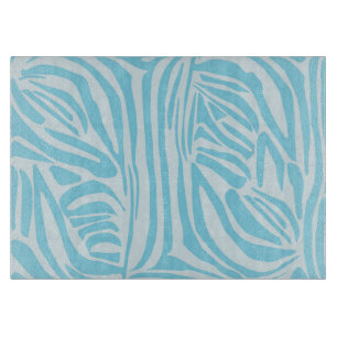 Planche À Découper Motif Zèbre Bleu