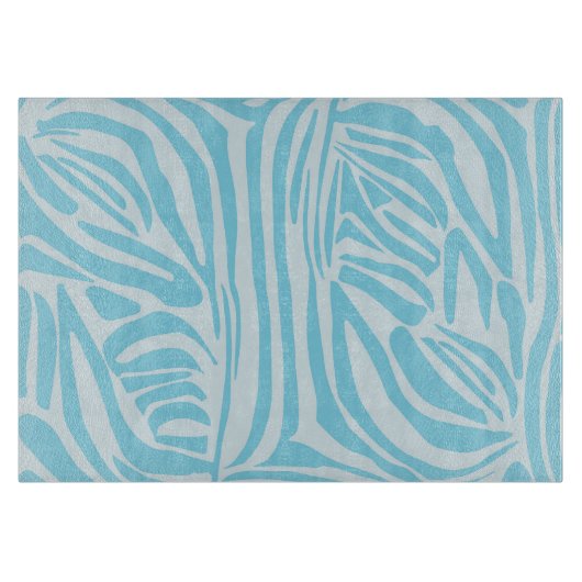 Planche À Découper Motif Zèbre Bleu (Devant)