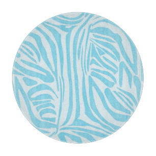 Planche À Découper Motif Zèbre Bleu