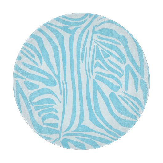 Planche À Découper Motif Zèbre Bleu (Devant)