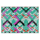 Planche À Découper Motif Zig Zag Turquoise (Devant)