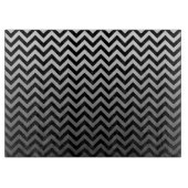 Planche À Découper Motif ZIGZAG - dégradés gris + votre dossier. (Devant)