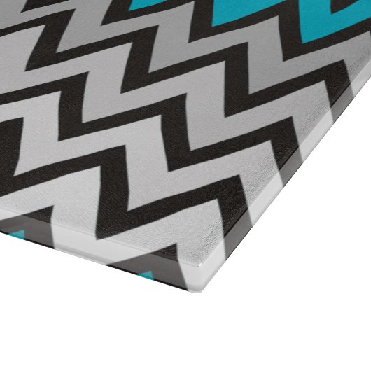 Planche À Découper Motif ZIGZAG - noir blanc gris + votre idée (Coin)