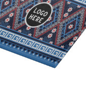Planche À Découper Motifs géométriques ethniques abstraits bleus avec (Coin)