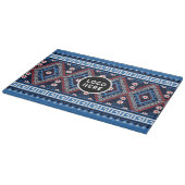 Planche À Découper Motifs géométriques ethniques abstraits bleus avec (Coin)