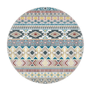 Planche À Découper Motifs Tribaux Aztèques : Design géométrique sans 