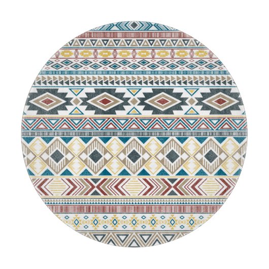 Planche À Découper Motifs Tribaux Aztèques : Design géométrique sans  (Devant)