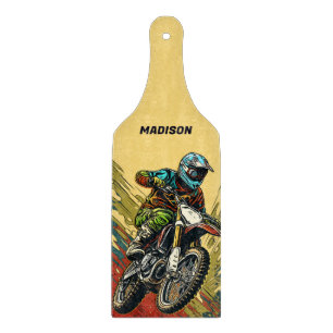 Planche À Découper Motocross de nom personnalisé