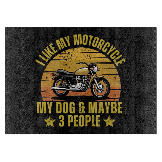 Planche À Découper Motocyclette de chien (Devant)
