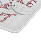 Planche À Découper Mots Gris et Gris en rose et gris (Coin)