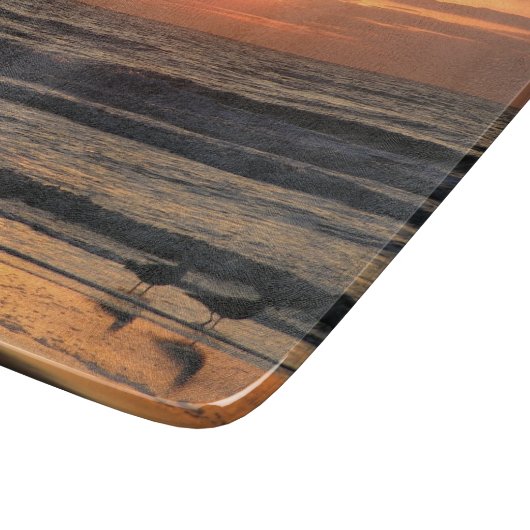 Planche À Découper Mouettes au coucher du soleil (Coin)